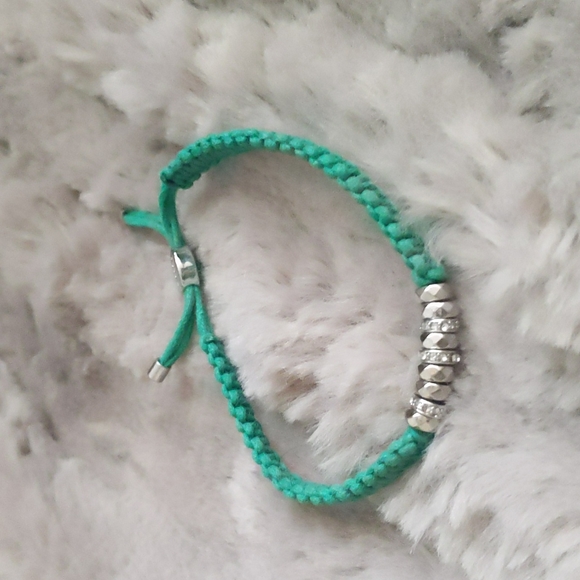 Fossil green braided bracelet - Picture 1 of 4
